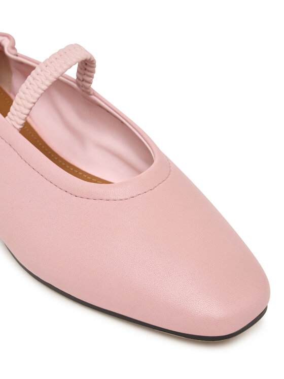 Tommy Hilfiger Balerinos Tommy Hilfiger Soft Leather Ellastic Ballerina FW0FW09245 Rožinė