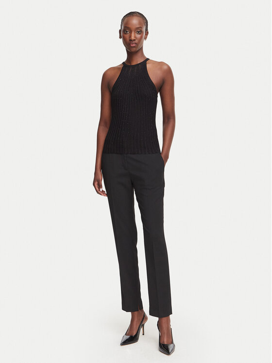 Guess Guess Топ W6YR48 Z1259 Чорний Regular Fit
