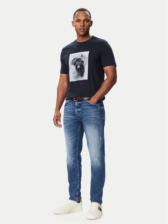 BOSS BOSS Camiseta 50571288 Azul marino Regular Fit