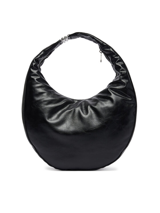 Calvin Klein Torbica Calvin Klein Buckle Convertible Hobo Bag LV04F3446G Crna