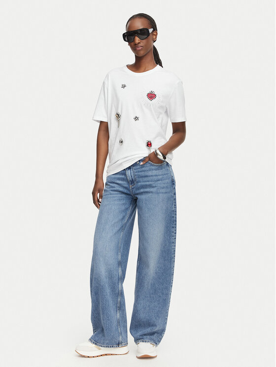 Liu Jo Liu Jo Camiseta WF6324 J0088 Blanco Regular Fit