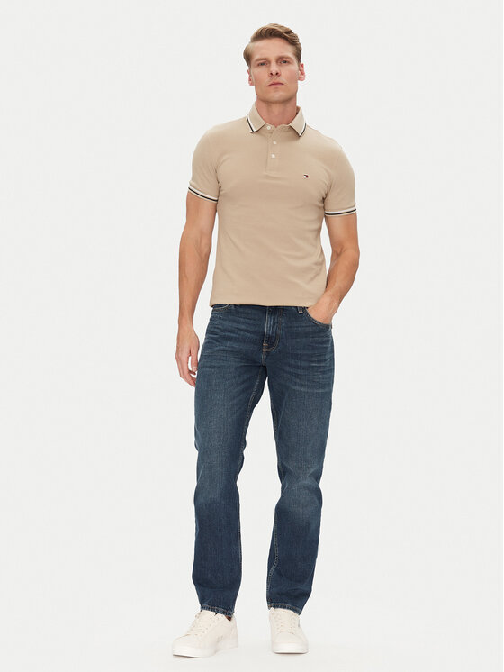 Tommy Hilfiger Tommy Hilfiger Polo marškinėliai Seasonal MW0MW39993 Smėlio Slim Fit