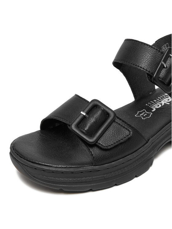Rieker Sandały Rieker 66680-00 Czarny