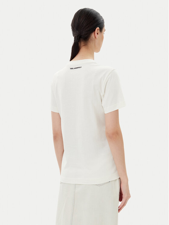 KARL LAGERFELD KARL LAGERFELD T-shirt A1W17128 Écru Regular Fit