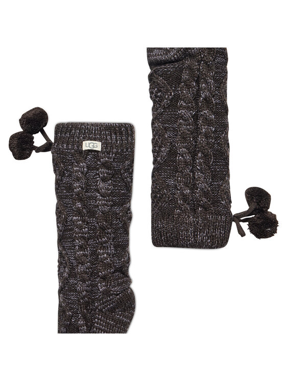Ugg Дълги чорапи Ugg W Pom Pom Fleece Lined Crew Sock r.OS 1014837 Черен