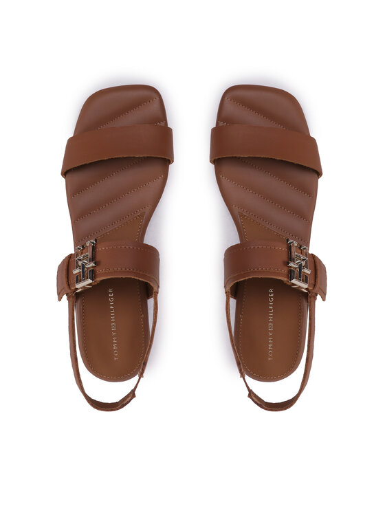 Tommy Hilfiger Sandali Tommy Hilfiger Hardware Flat Sandal FW0FW07094 Rjava