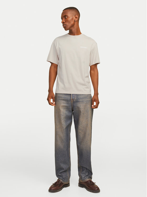 Jack & Jones Jack & Jones Camiseta Legacy 12256589 Beis Relaxed Fit