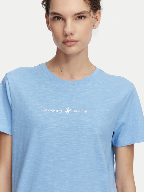 Beverly Hills Polo Club Beverly Hills Polo Club Camiseta P-SS26W-TS6510 Azul claro Regular Fit