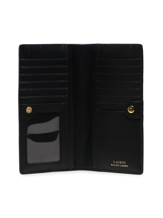 LAUREN RALPH LAUREN Peněženka LAUREN RALPH LAUREN Slim Wallet Wlt Med 432802917009 Černá