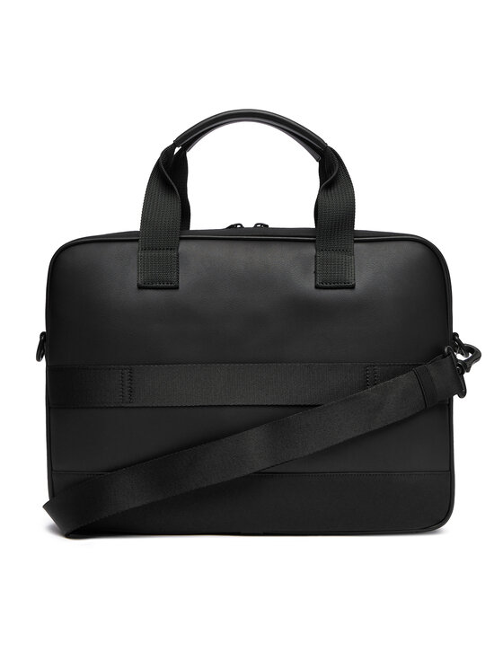 Tommy Hilfiger Τσάντα για laptop Tommy Hilfiger Th Foundation Computer Bag AM0AM13626 Μαύρο