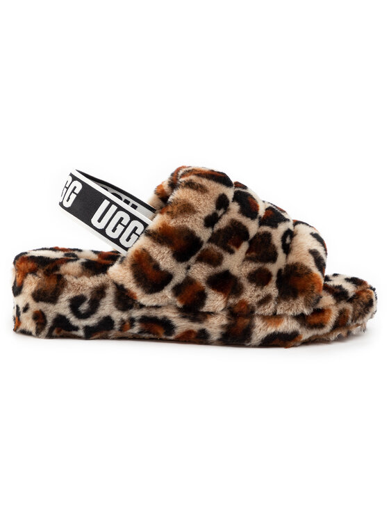 Ugg Bačkory Ugg W Fluff Yeah Slide Leopard 1106252 Barevná