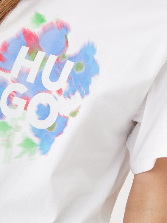 HUGO HUGO Футболка Vintage 50534545 Білий Boxy Fit