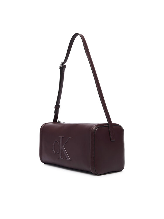 Calvin Klein Τσάντα Calvin Klein Bold Ck Slouchy Shoulder Bag LV04F3894G Σκούρο καφέ