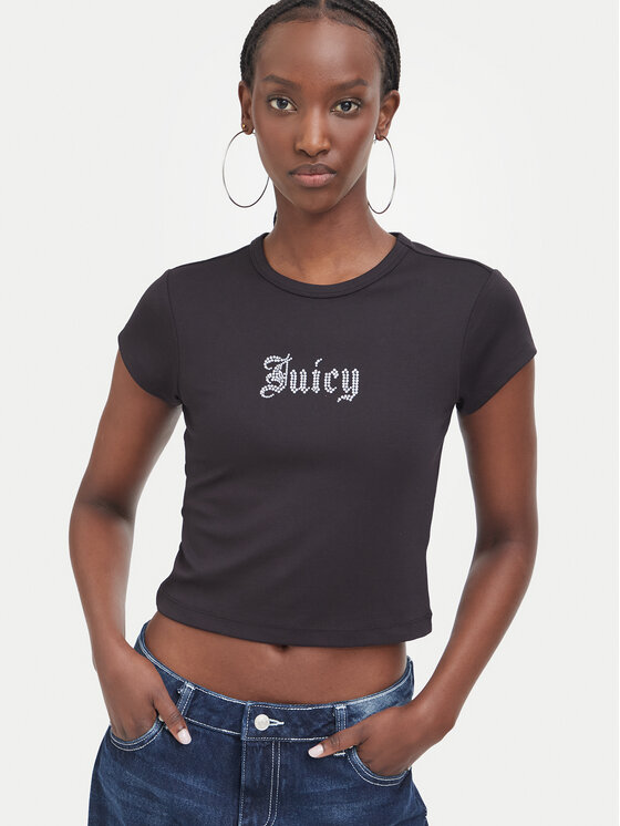 Juicy Couture Juicy Couture Camiseta JCWCT226326 Negro Slim Fit