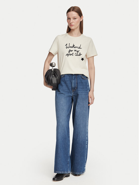 Weekend Max Mara Weekend Max Mara Camiseta Edison 2625976041 Crema Regular Fit