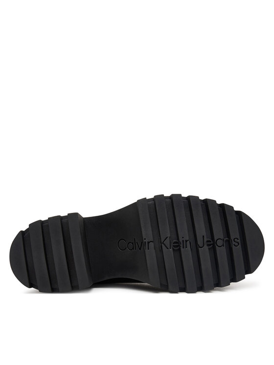 Calvin Klein Polokozačky Calvin Klein Chunky Heeled Chelsea Lth YW0YW01547 Tmavě hnědá