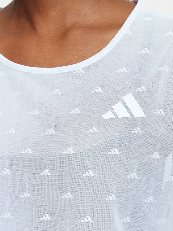 adidas adidas T-Shirt Strength Essentials Workout Boxy Mesh KT3828 Λευκό Relaxed Fit