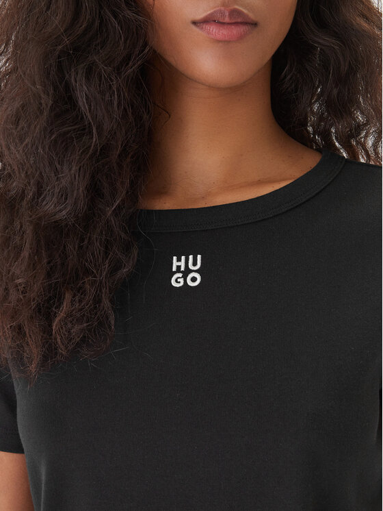 HUGO HUGO Camiseta Deloris 50512002 Negro Regular Fit