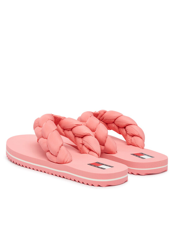 Tommy Jeans Čības uz pirksta Tommy Jeans Braided Thong Beach Sandal EN0EN02877 Rozā