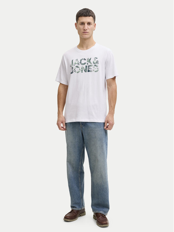 Jack & Jones Jack & Jones Camiseta Ejeff Logo 12288536 Blanco Regular Fit