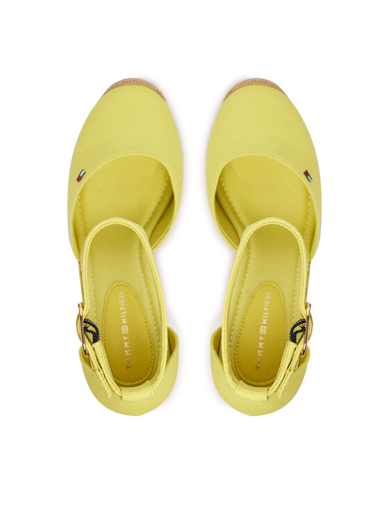 Tommy Hilfiger Еспадрили Tommy Hilfiger Flag High Wedge Espad Closed Toe FW0FW09225 Жълт