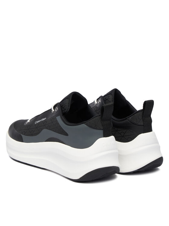 Calvin Klein Sneakersy Calvin Klein Chunky Runner Laceup Mix Aop YW0YW02077 Černá
