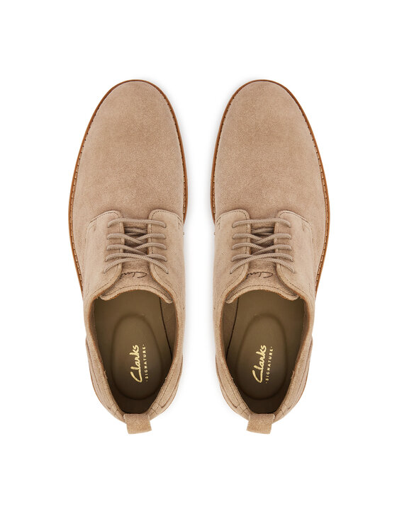 Clarks Туфлі Clarks Aldwin Lace 26186449 Сірий