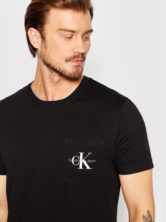 Calvin Klein Jeans Calvin Klein Jeans Marškinėliai J30J320936 Juoda Slim Fit