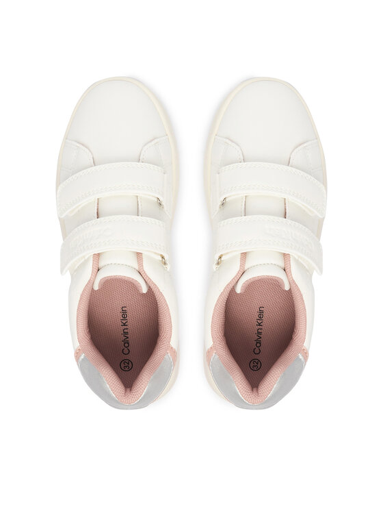 Calvin Klein Sneakersy Calvin Klein Low Cut Velcro Sneaker V1A9-83382-1355 S Bílá
