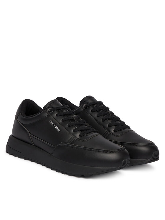 Calvin Klein Superge Calvin Klein City Runner Laceup Lth HM0HM02146 Črna