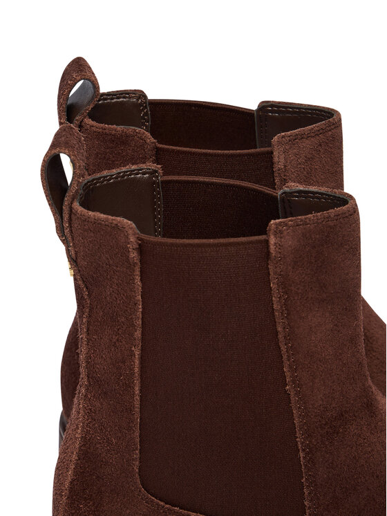 LAUREN RALPH LAUREN Kotníková obuv s elastickým prvkem LAUREN RALPH LAUREN Allyson Suede Bootie 802974477004 Hnědá
