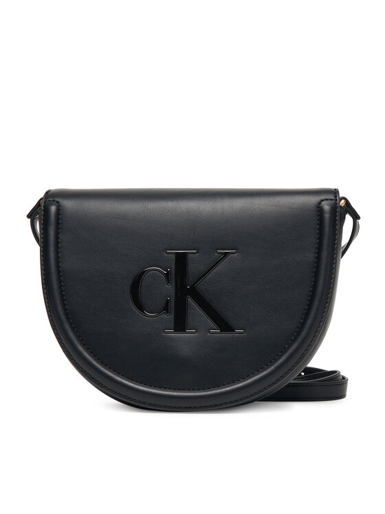 Calvin Klein Kabelka Calvin Klein Bold Ck Saddle Crossbody LV04F3221G Čierna