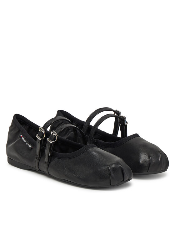 Tommy Jeans Балеринки Tommy Jeans Ballerina EN0EN02720 Черен