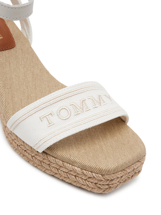 Tommy Hilfiger Espadryle Tommy Hilfiger Tommy Hilfiger Espad Mid Wedge FW0FW08805 Écru