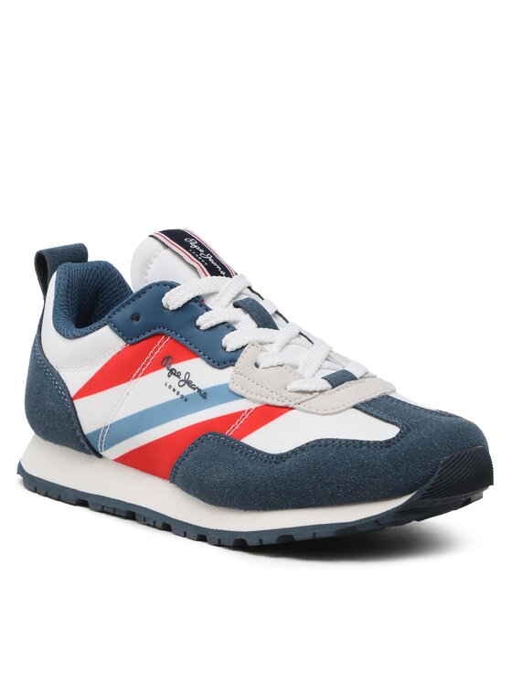 Pepe Jeans Снікерcи Pepe Jeans Foster Boy Print PBS30554 Голубий