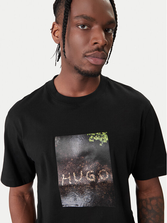 HUGO HUGO Camiseta Doreston 50554319 Negro Regular Fit