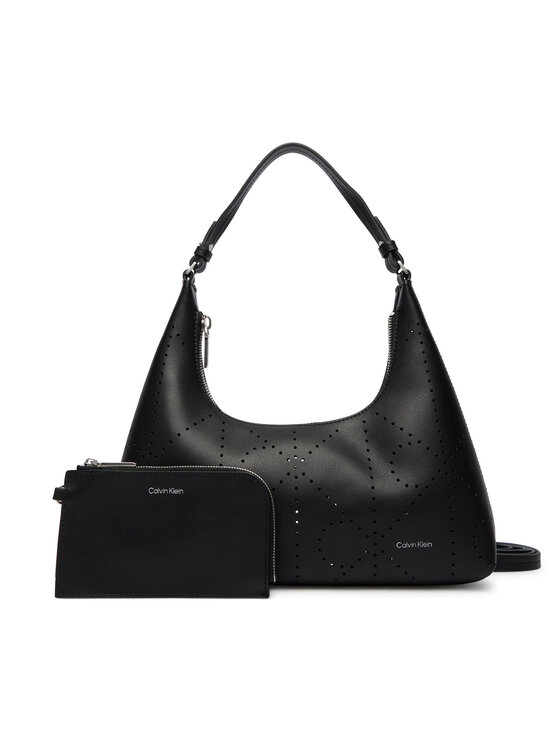 Calvin Klein Borsetta Calvin Klein Emblem Aop Perfor Lthr Bag LV04F3367G Nero