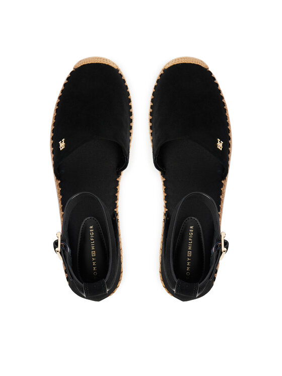 Tommy Hilfiger Espadrile Tommy Hilfiger Th Platform Espad Suede Strap FW0FW09144 Negru