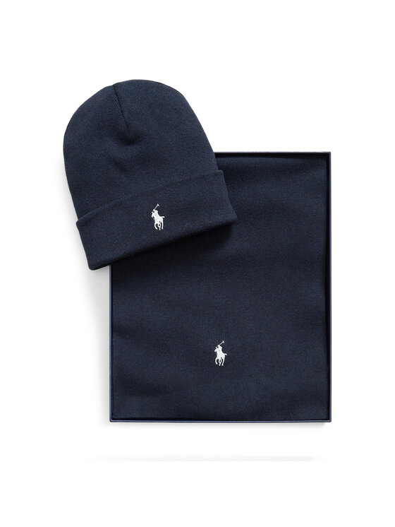 Polo Ralph Lauren Sál és sapka szett Polo Ralph Lauren 710B28980001 Sötétkék