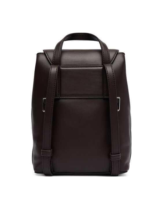 Calvin Klein Rucsac Calvin Klein Bold Ck Flap Mini Backpack LV04F3893G Maro închis