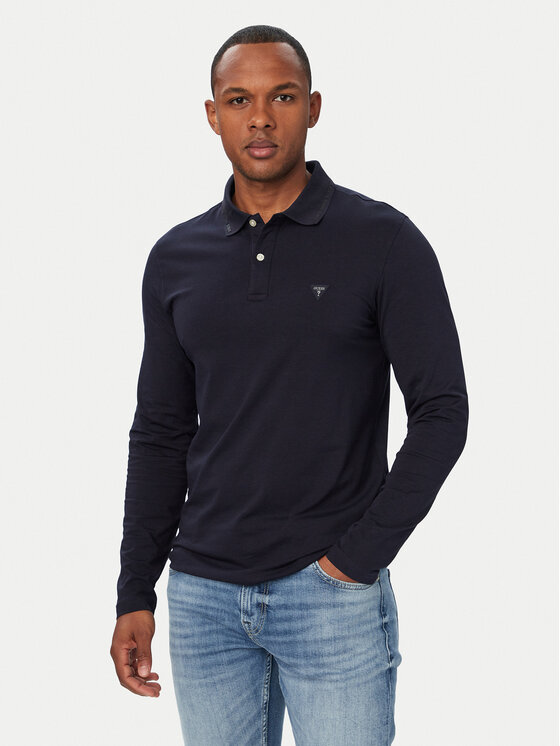 Guess Guess Polo M6YP36 K4395 Azul marino Extra Slim Fit