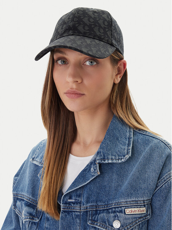 Calvin Klein Cappellino Calvin Klein Aop 6 Panel Baseball Cap LV04K5058G Nero