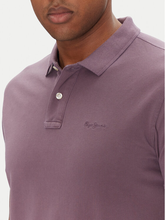 Pepe Jeans Pepe Jeans Polo majica New Oliver PM542099 Vijolična Regular Fit