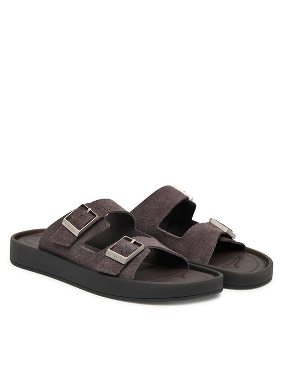 Calvin Klein Natikači Calvin Klein Ergon Double Bar Sandal Su HM0HM02094 Rjava