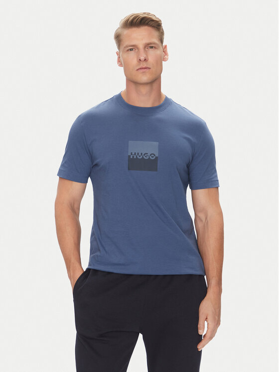 HUGO HUGO Футболка Dusplit 50542784 Голубий Regular Fit