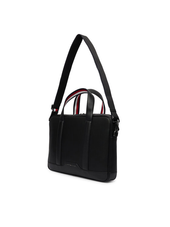 Tommy Hilfiger Torba na laptopa Tommy Hilfiger Th Textured Computer Bag AM0AM14726 Czarny