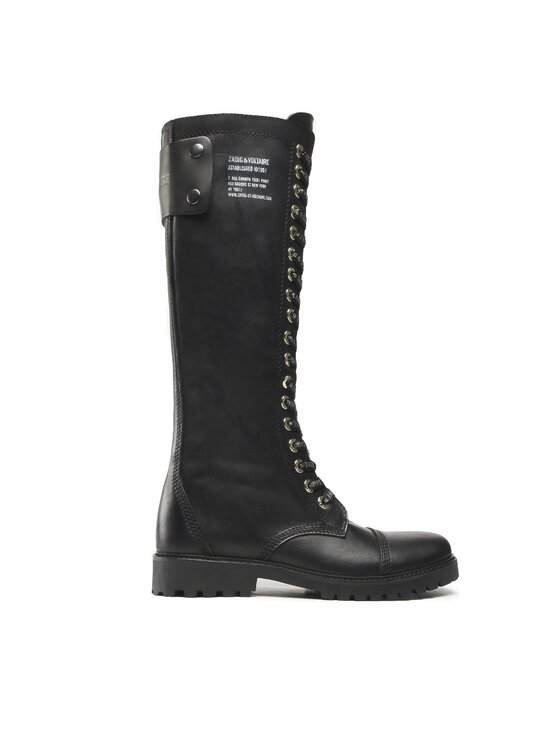 Zadig & Voltaire Kozaki Zadig & Voltaire Joe Boot Smooth Cowskin SWCT00101 Czarny