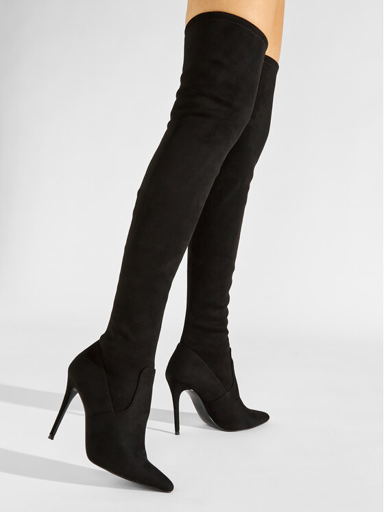 Steve Madden Чоботи Steve Madden Dade Overknee Boot SM11000150-04001-001 Чорний