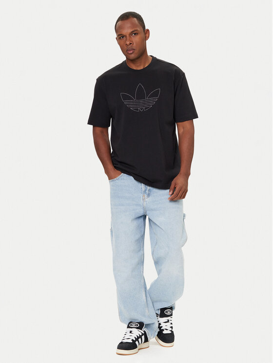 adidas adidas Футболка Studded JY2806 Чорний Loose Fit