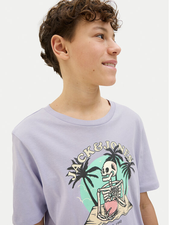 Jack & Jones Junior Jack & Jones Junior Футболка Elijah 12269825 Фіолетовий Regular Fit